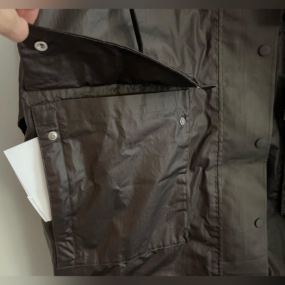 Zara Water&WindProof Unlined Coated Canvas Hooded Oversized Long Trench - Picture 10 of 16